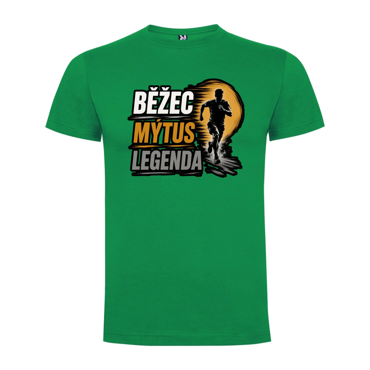 PÁNSKÉ TRIČKO BĚŽEC MÝTUS LEGENDA s možností dotisku jména, čísla, obrázku jen motiv dopředu Zelená