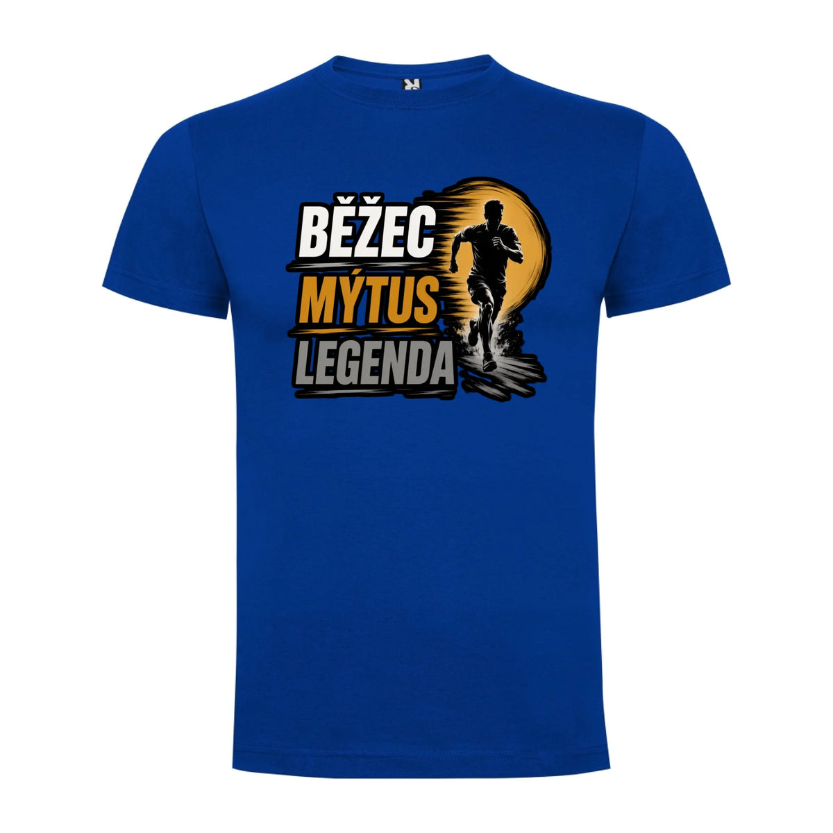 PÁNSKÉ TRIČKO BĚŽEC MÝTUS LEGENDA s možností dotisku jména, čísla, obrázku jen motiv dopředu Modrá