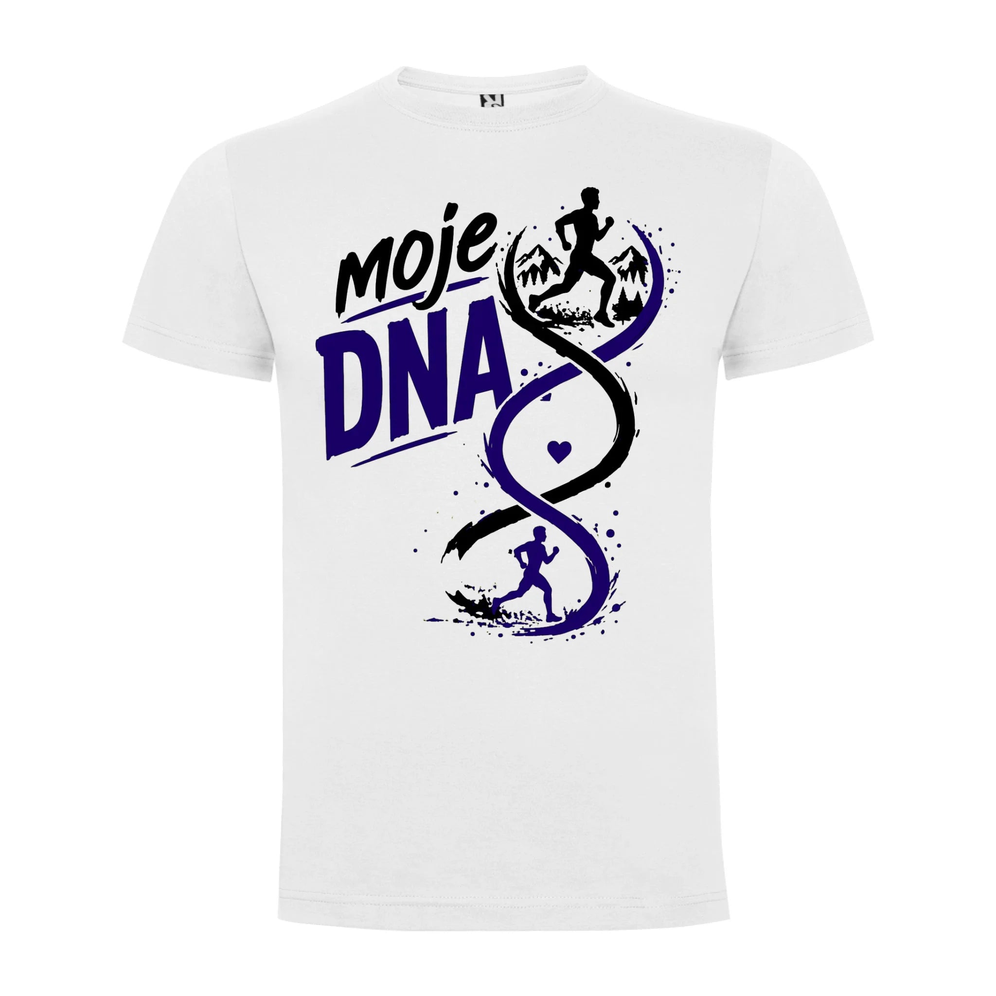 PÁNSKÉ TRIČKO BĚH MOJE DNA s možností dotisku jména, čísla, obrázku jen motiv dopředu Bílá