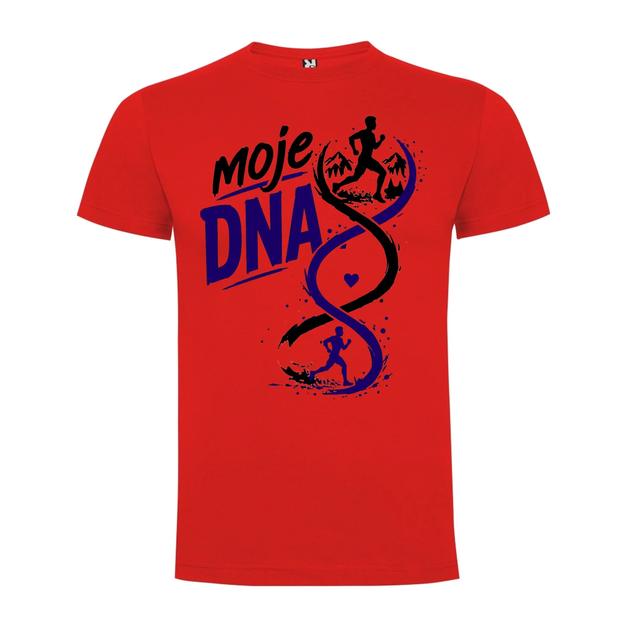 PÁNSKÉ TRIČKO BĚH MOJE DNA s možností dotisku jména, čísla, obrázku jen motiv dopředu Červená