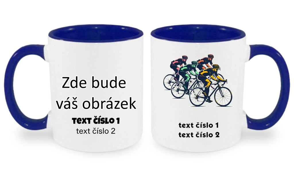 HRNÍČEK s motivem KOLO, PLAVÁNÍ (výběr z 25+ obrázků, možnost doplnit vlastní texty)