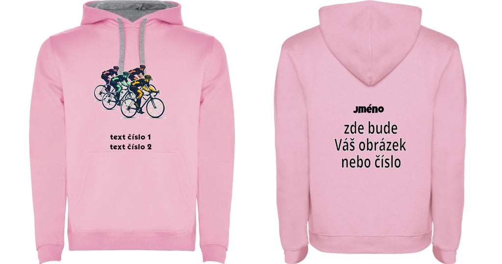DĚTSKÁ MIKINA S KAPUCÍ s motivem KOLO, PLAVÁNÍ výběr z 25+ obrázků, možnost doplnit vlastní texty