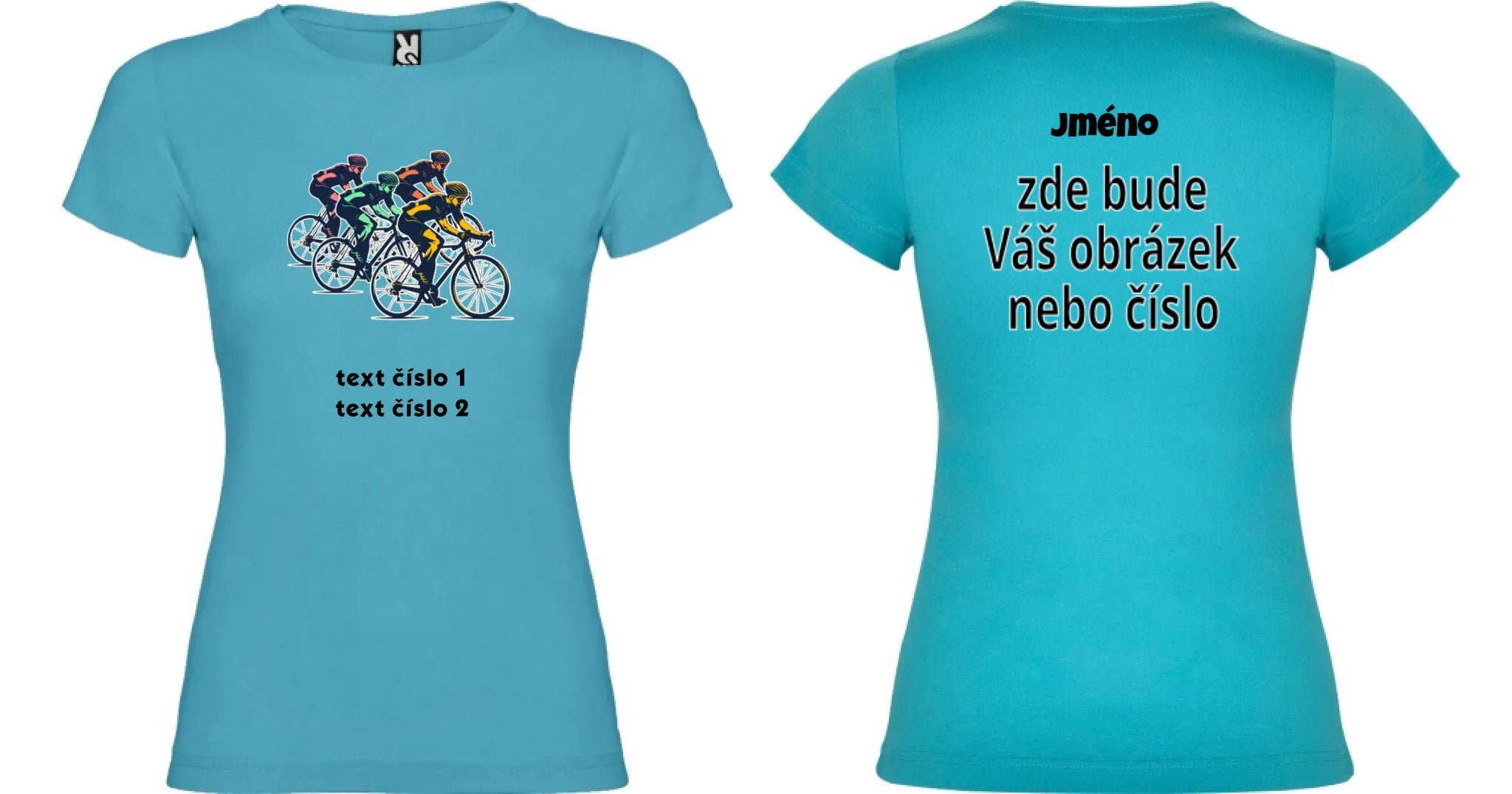 DÍVČÍ TRIČKO s motivem KOLO, PLAVÁNÍ výběr z 20+ obrázků, možnost doplnit vlastní texty