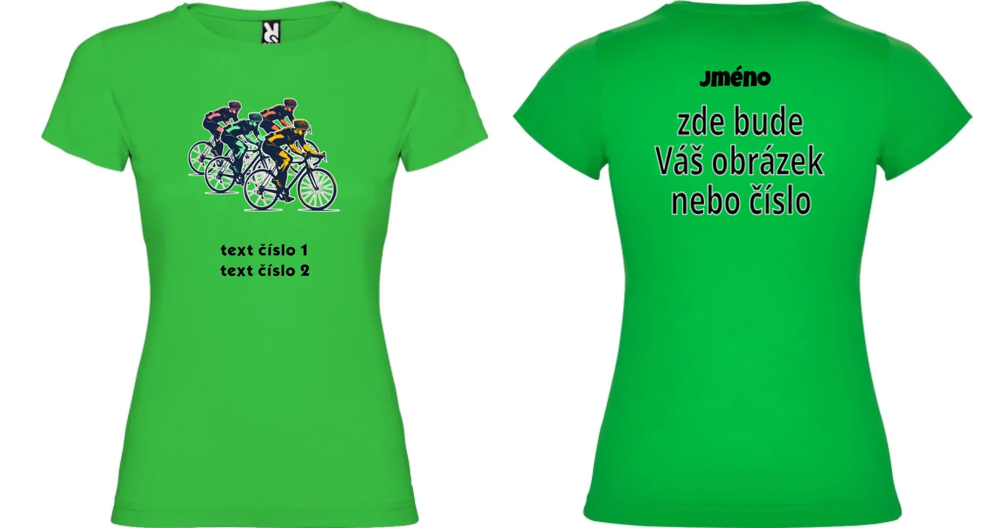 DÍVČÍ TRIČKO s motivem KOLO, PLAVÁNÍ výběr z 20+ obrázků, možnost doplnit vlastní texty