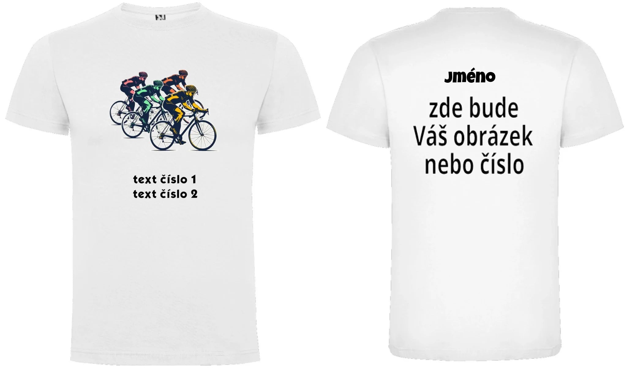 CHLAPECKÉ TRIČKO s motivem KOLO, PLAVÁNÍ výběr z 20+ obrázků, možnost doplnit vlastní texty oboustranný potisk chlapecké DOGO Bílá