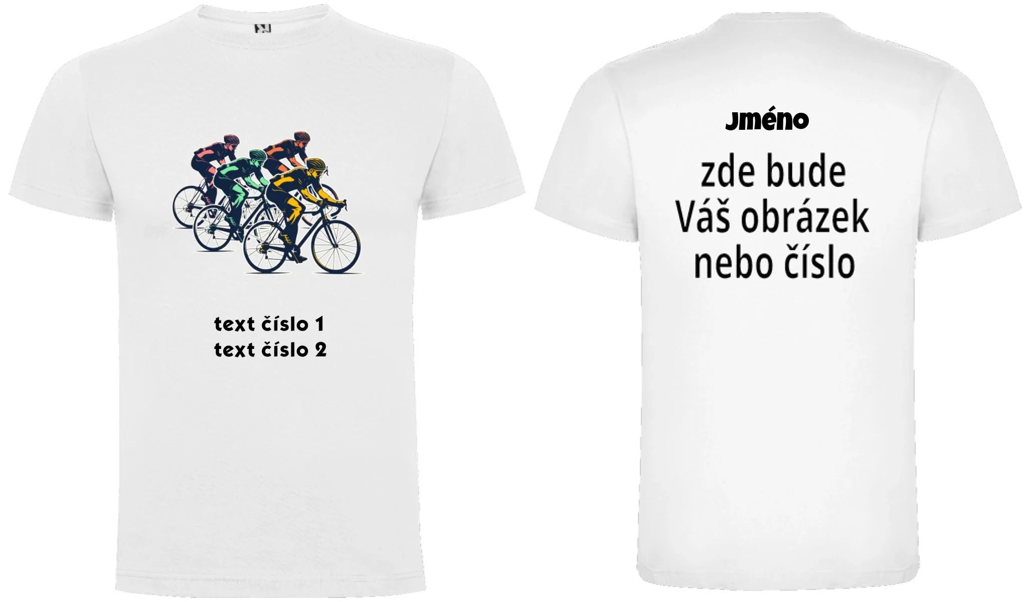 PÁNSKÉ TRIČKO s motivem KOLO, PLAVÁNÍ výběr z 20+ obrázků, možnost doplnit vlastní texty