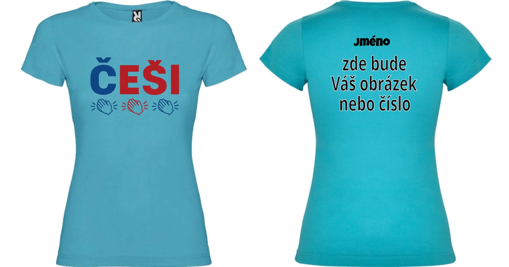 DÍVČÍ TRIČKO ČEŠI 5+ motivů s možností dotisku jména, čísla, obrázku