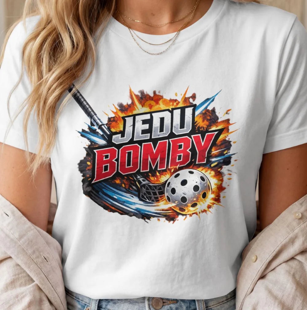 DÁMSKÉ TRIČKO FLORBAL JEDU BOMBY s možností dotisku jména, čísla, obrázku