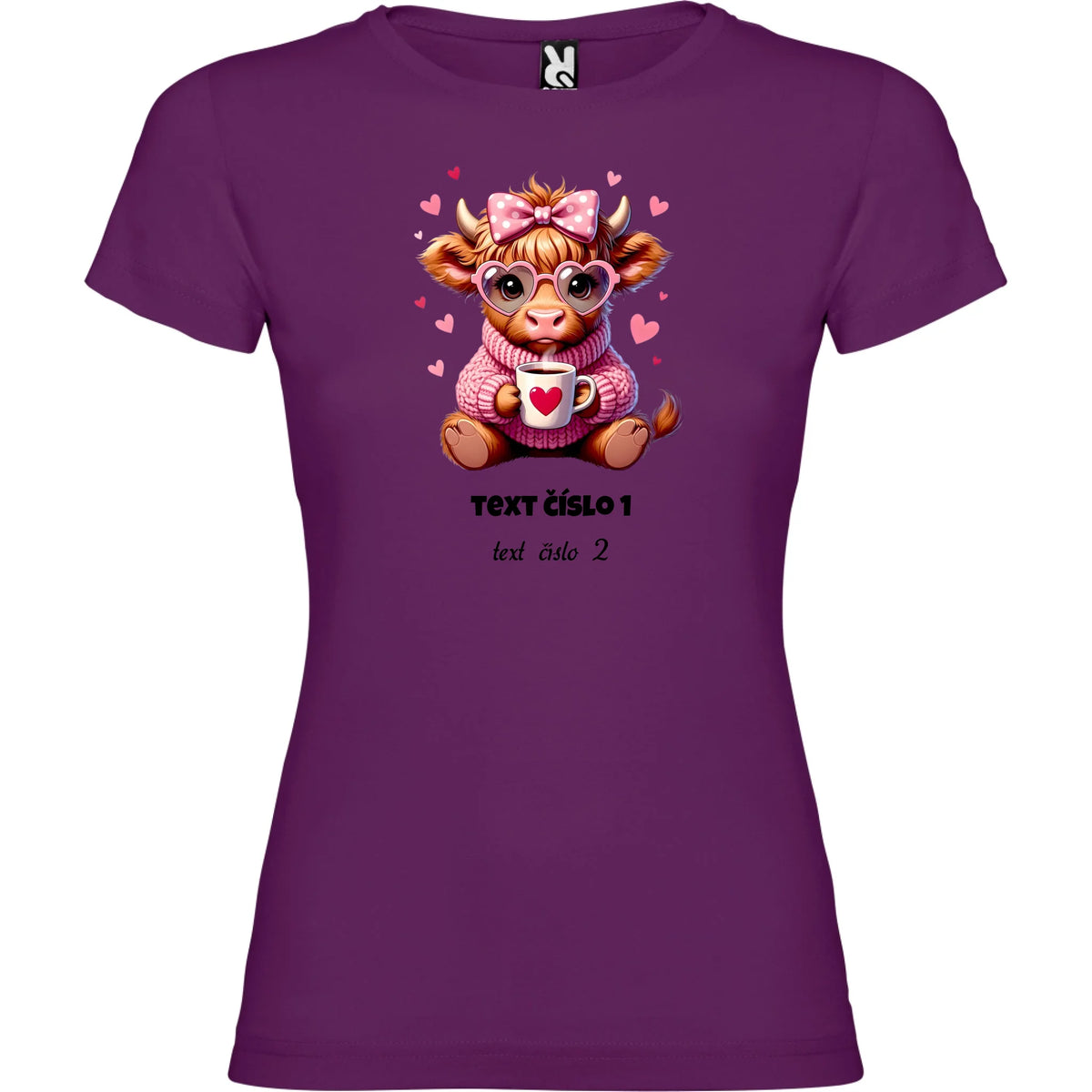 PÁNSKÉ / DÁMSKÉ TRIČKO LOVE CRAZY dámské tričko Purpurová