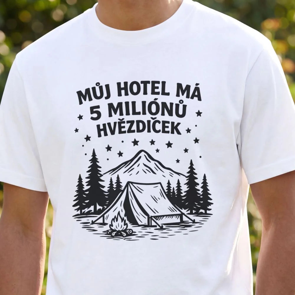 PÁNSKÉ TRIČKO OUTDOOR MŮJ HOTEL s možností dotisku jména, čísla, obrázku
