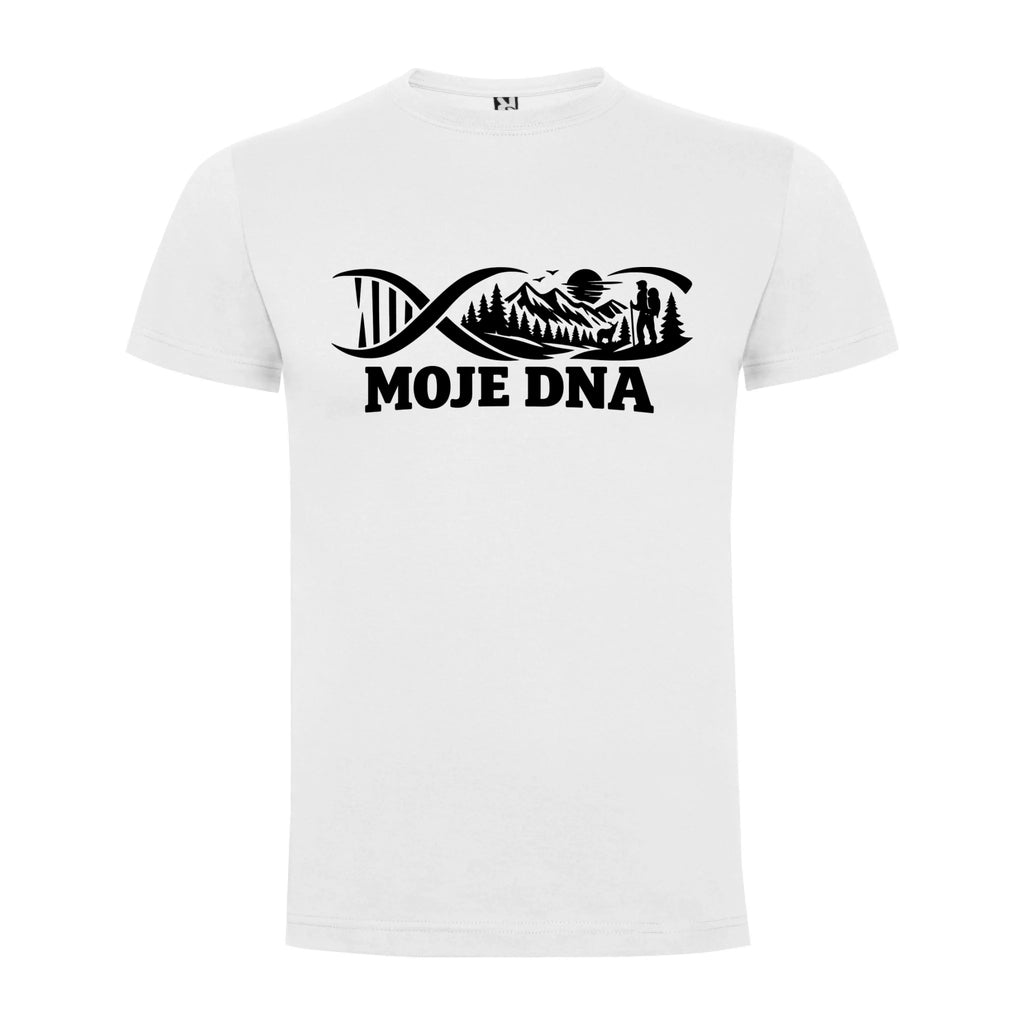 PÁNSKÉ TRIČKO OUTDOOR MOJE DNA s možností dotisku jména, čísla, obrázku jen motiv dopředu Bílá