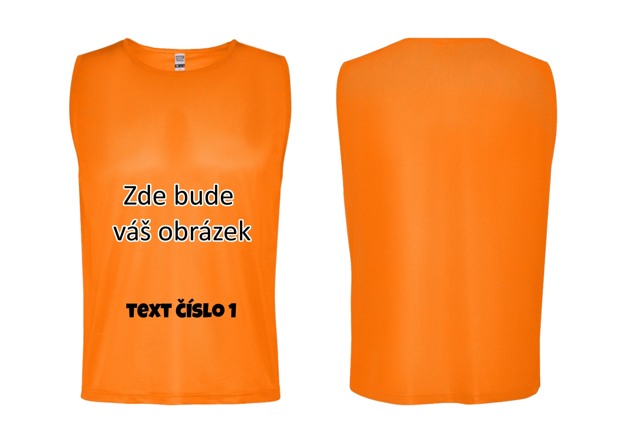 Rozlišovací dres ROMA s vlastním potiskem Rozlišovák ROMA oranžová