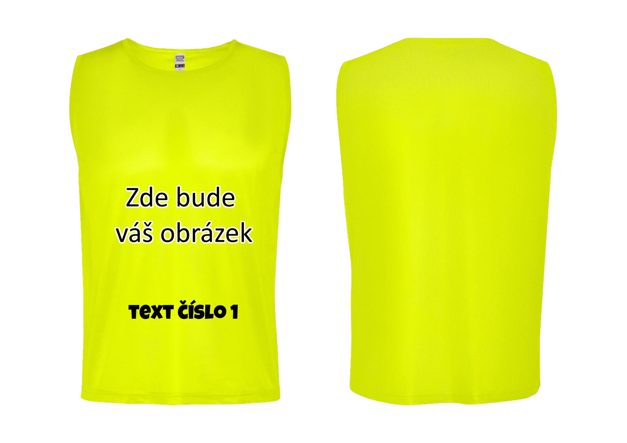 Rozlišovací dres ROMA s vlastním potiskem Rozlišovák ROMA žlutá