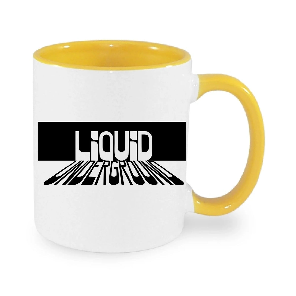 HRNEK PUNKVA LIQUID UNDERGROUND potisk jen dopředu hrníček Bílá žlutá 330 ml