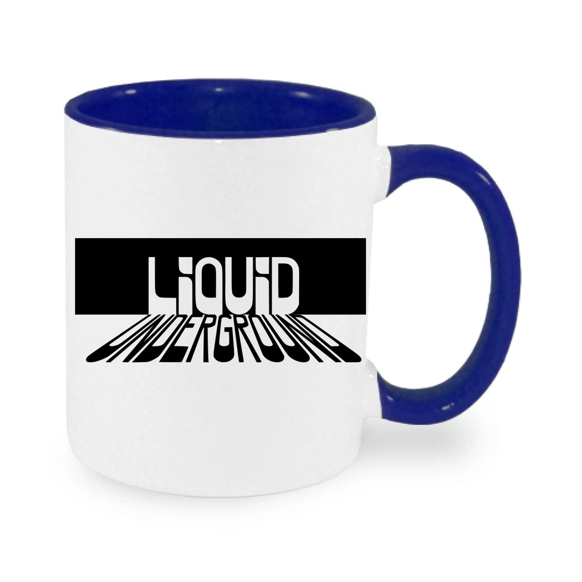 HRNEK PUNKVA LIQUID UNDERGROUND potisk jen dopředu hrníček Bílá modrá 330 ml