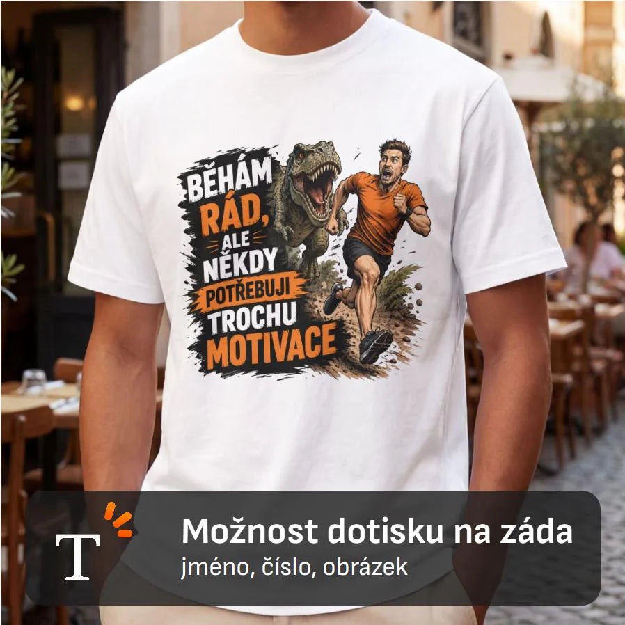 PÁNSKÉ TRIČKO BĚH MOTIVACE s možností dotisku jména, čísla, obrázku