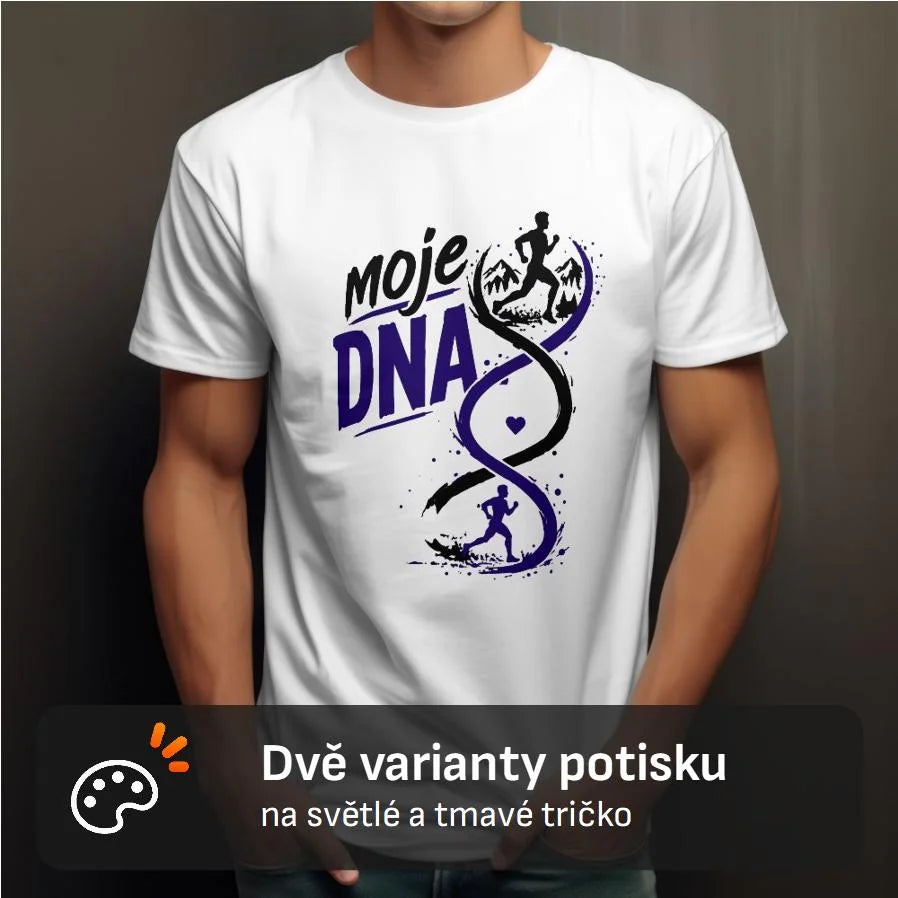 PÁNSKÉ TRIČKO BĚH MOJE DNA s možností dotisku jména, čísla, obrázku