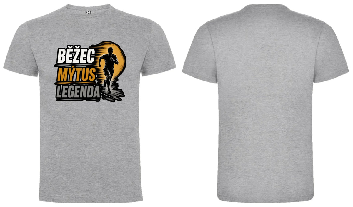 PÁNSKÉ TRIČKO BĚŽEC MÝTUS LEGENDA s možností dotisku jména, čísla, obrázku motiv dopředu a na záda vlastní potisk Melír