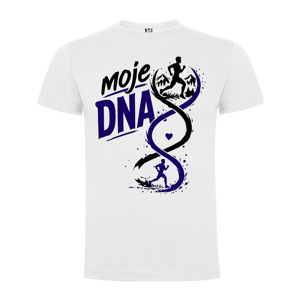 PÁNSKÉ TRIČKO BĚH MOJE DNA s možností dotisku jména, čísla, obrázku jen motiv dopředu Bílá