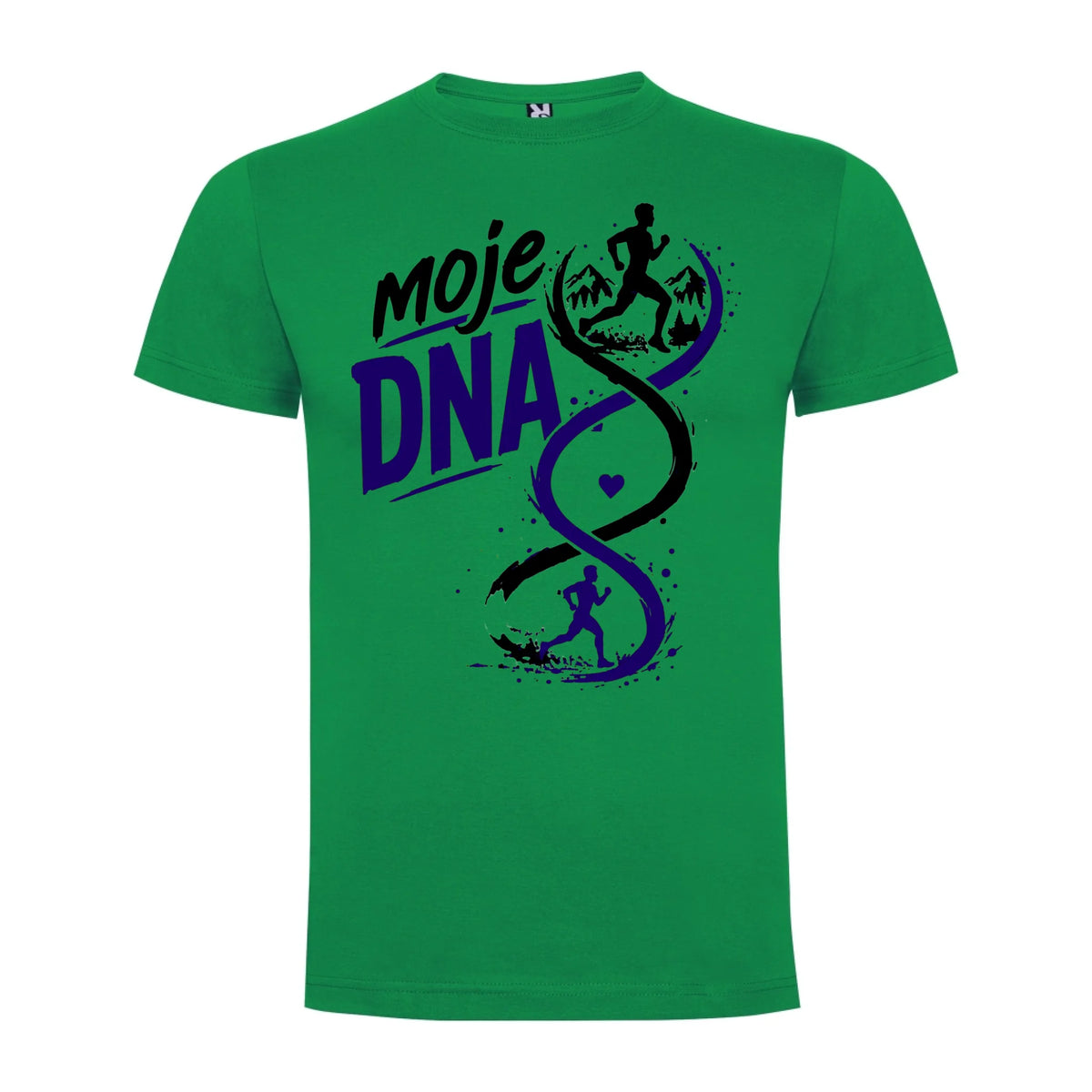 PÁNSKÉ TRIČKO BĚH MOJE DNA s možností dotisku jména, čísla, obrázku jen motiv dopředu Zelená