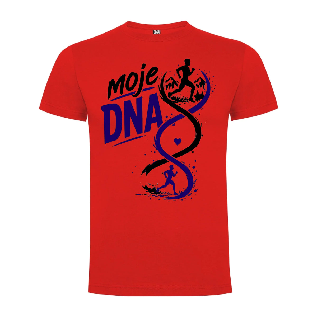 PÁNSKÉ TRIČKO BĚH MOJE DNA s možností dotisku jména, čísla, obrázku jen motiv dopředu Červená