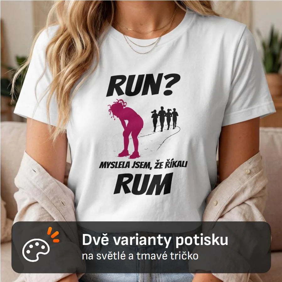 DÁMSKÉ TRIČKO RUN s možností dotisku jména, čísla, obrázku