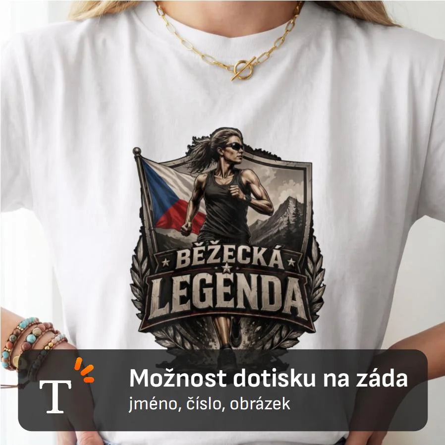 DÁMSKÉ TRIČKO BĚŽECKÁ LEGENDA s možností dotisku jména, čísla, obrázku