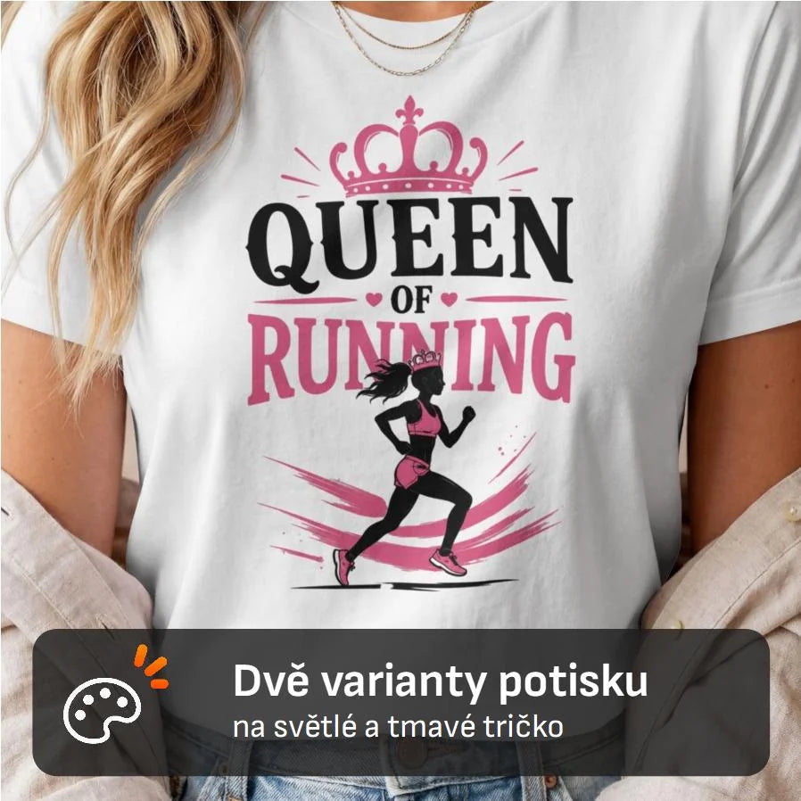 DÁMSKÉ TRIČKO BĚH QUEEN s možností dotisku jména, čísla, obrázku