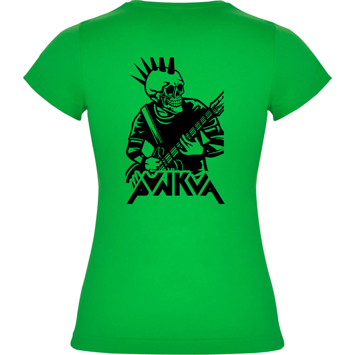 DÁMSKÉ TRIČKO PUNKVA PUNK motiv na záda Zelená