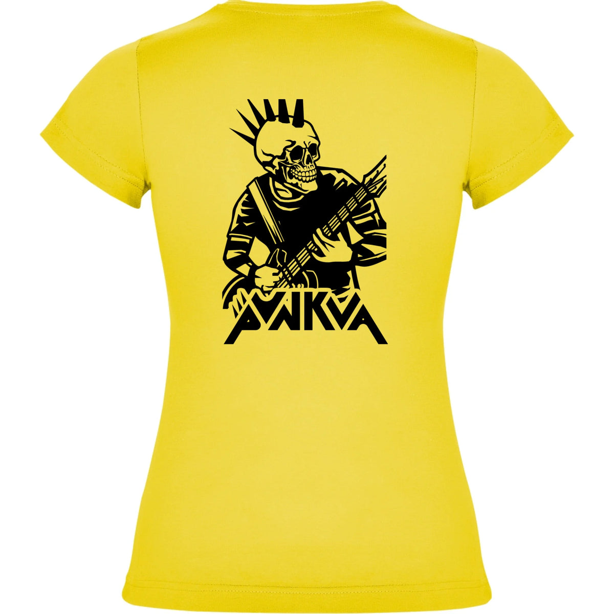 DÁMSKÉ TRIČKO PUNKVA PUNK motiv na záda Žlutá