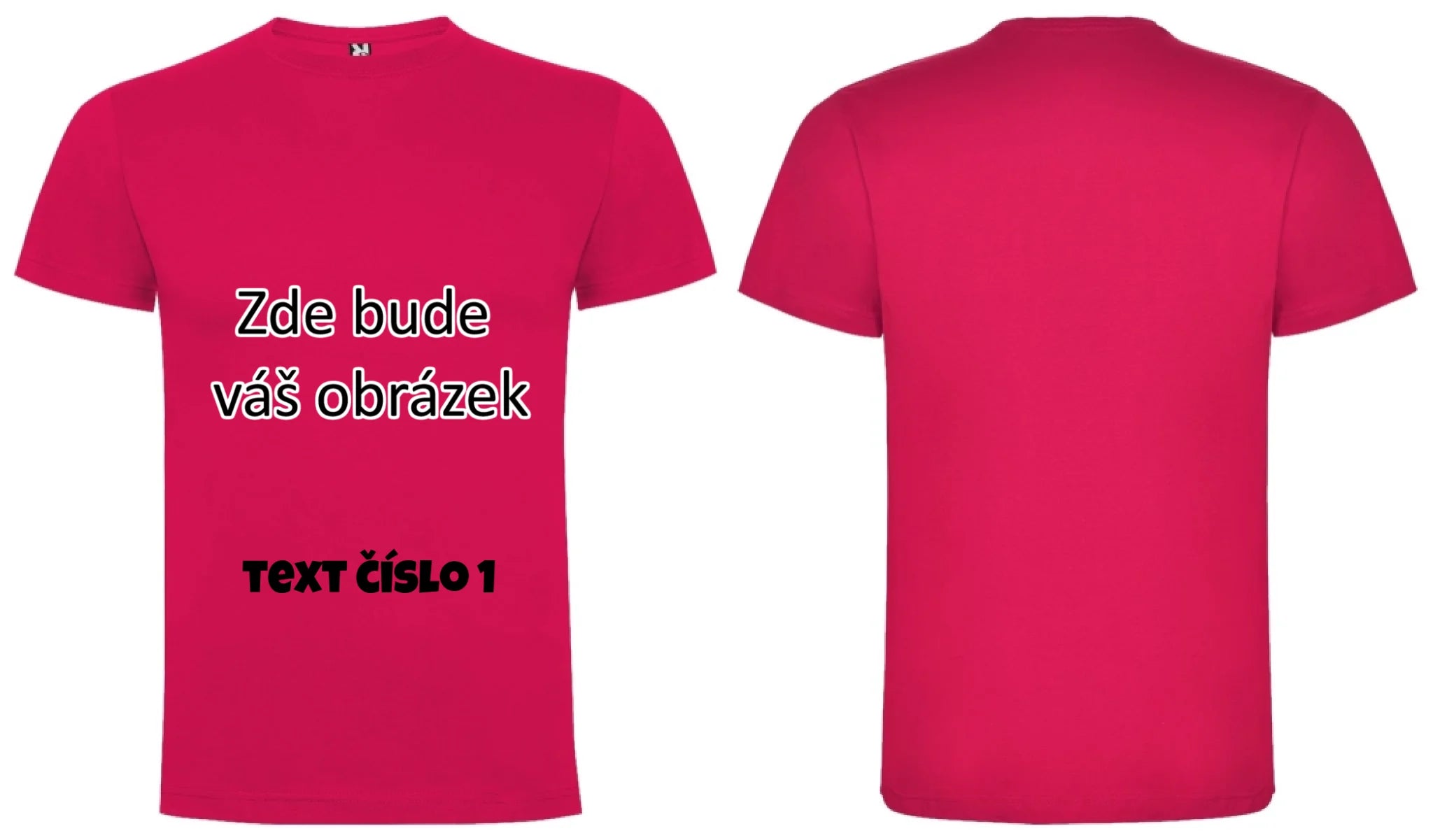 CHLAPECKÉ TRIČKO krátký rukáv s vaším motivem/fotkou potisk dopředu i na záda Růže