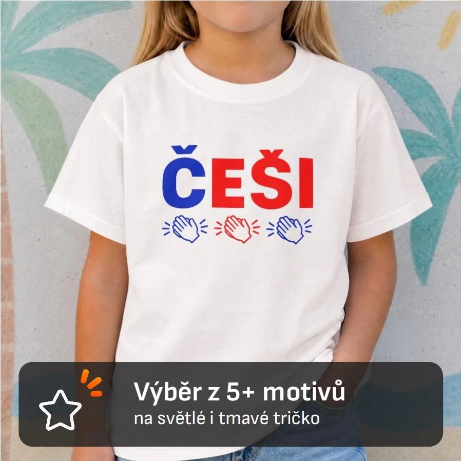 DÍVČÍ TRIČKO ČEŠI 5+ motivů s možností dotisku jména, čísla, obrázku