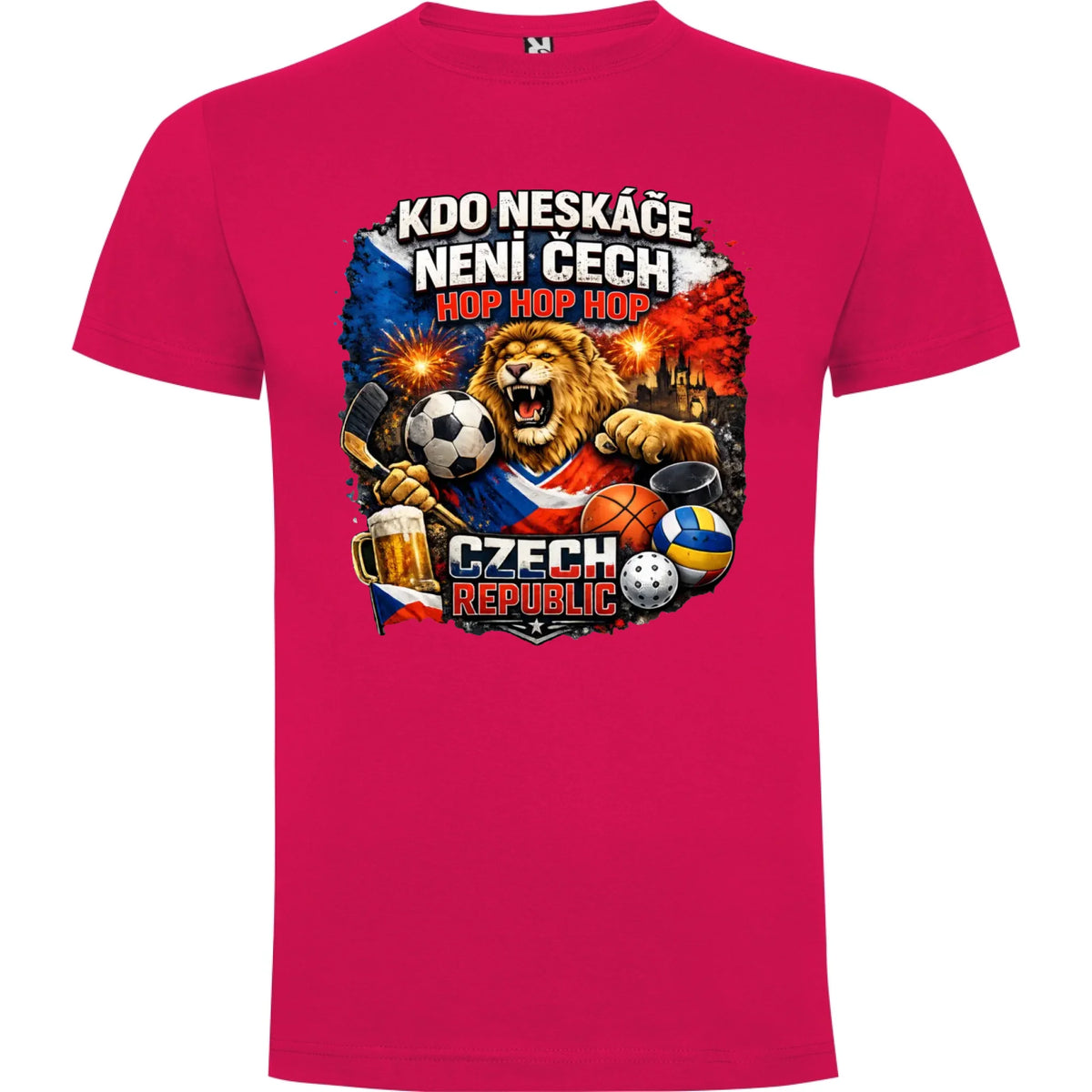 CHLAPECKÉ TRIČKO KDO NESKÁČE NENÍ ČECH s možností dotisku jména, čísla, obrázku potisk jen dopředu chlapecké DOGO Růže