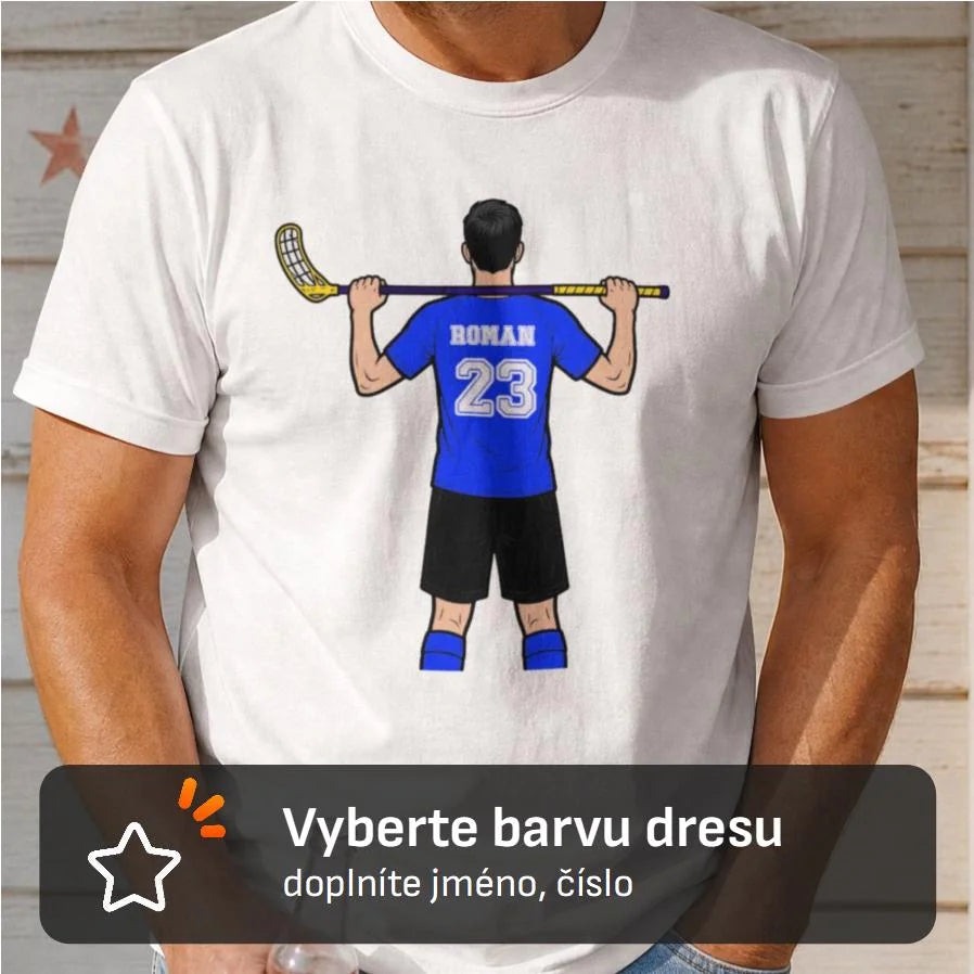 PÁNSKÉ TRIČKO FLORBAL HRÁČ s možností dotisku jména, čísla, obrázku