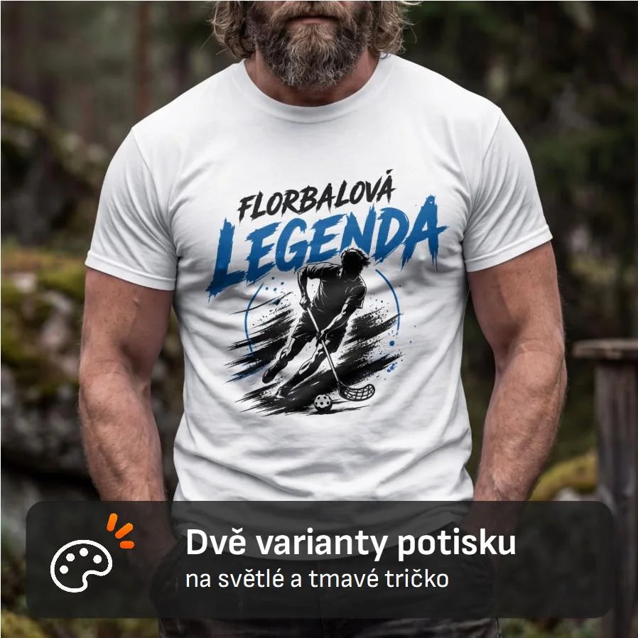 PÁNSKÉ TRIČKO FLORBALOVÁ LEGENDA s možností dotisku jména, čísla, obrázku