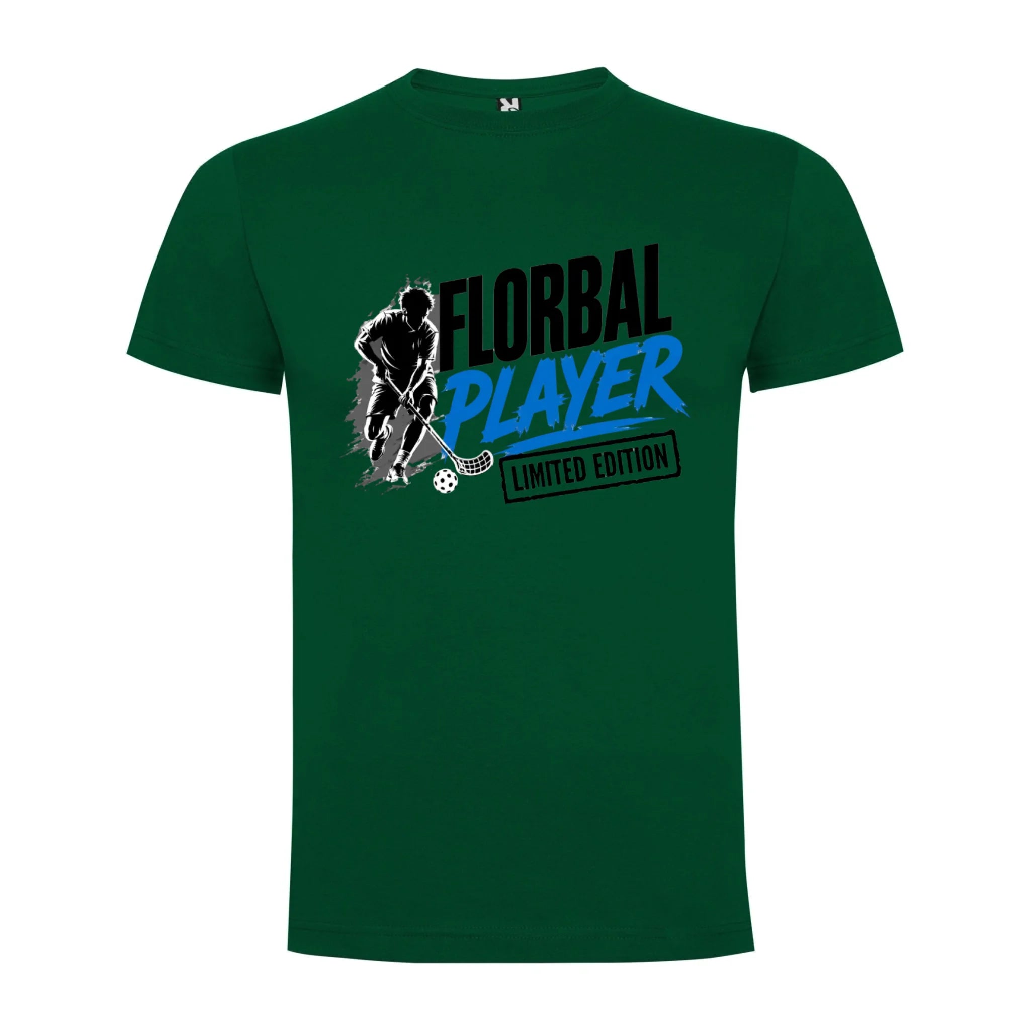 PÁNSKÉ TRIČKO FLORBAL PLAYER s možností dotisku jména, čísla, obrázku jen motiv dopředu Tmavě zelená
