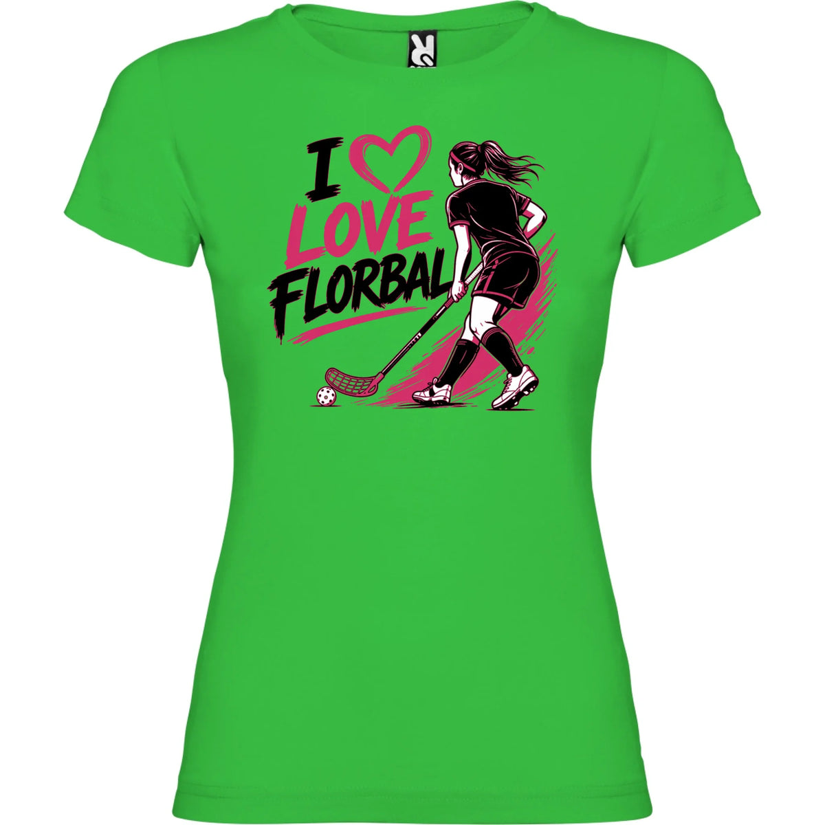 DÁMSKÉ TRIČKO I LOVE FLORBAL s možností dotisku jména, čísla, obrázku