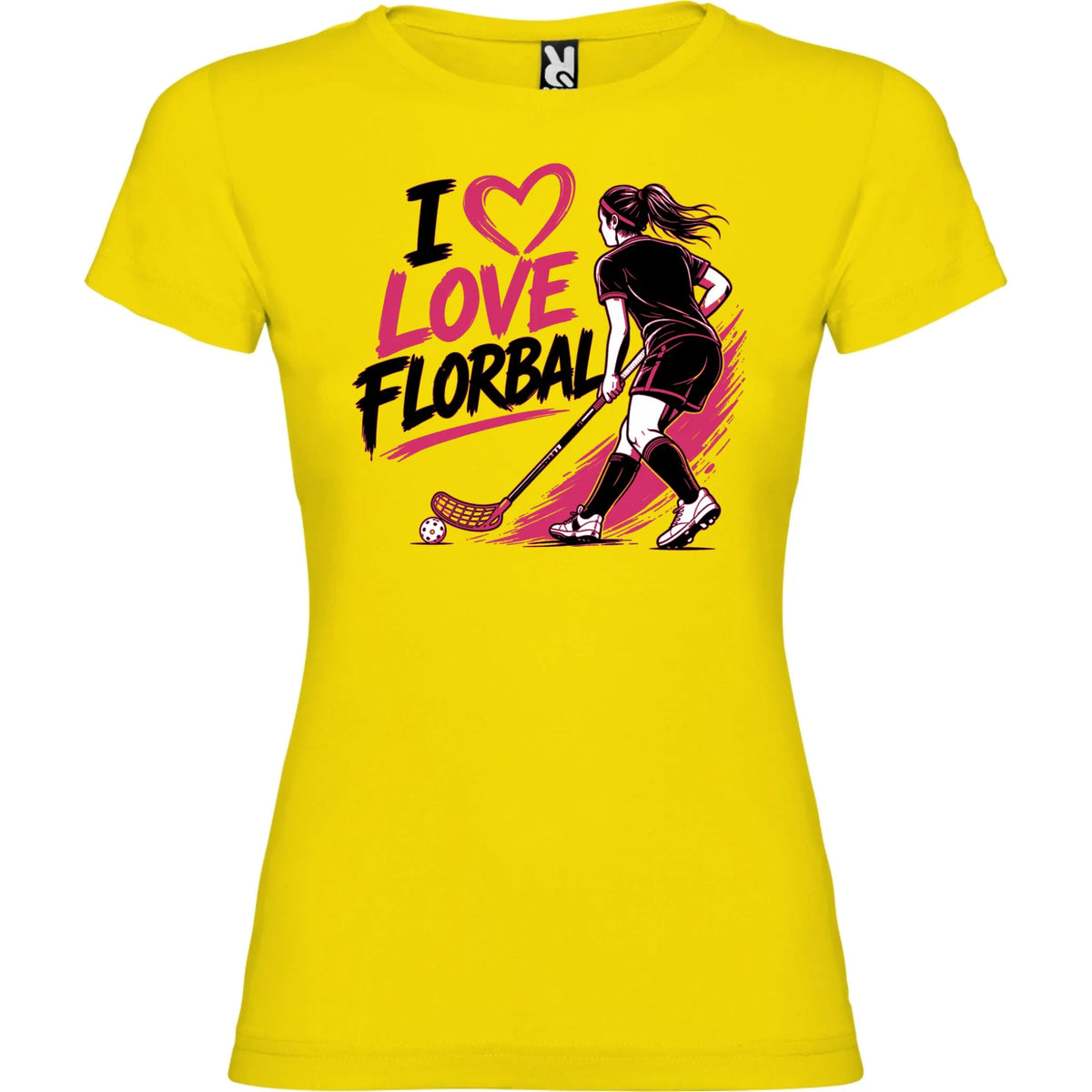 DÁMSKÉ TRIČKO I LOVE FLORBAL s možností dotisku jména, čísla, obrázku