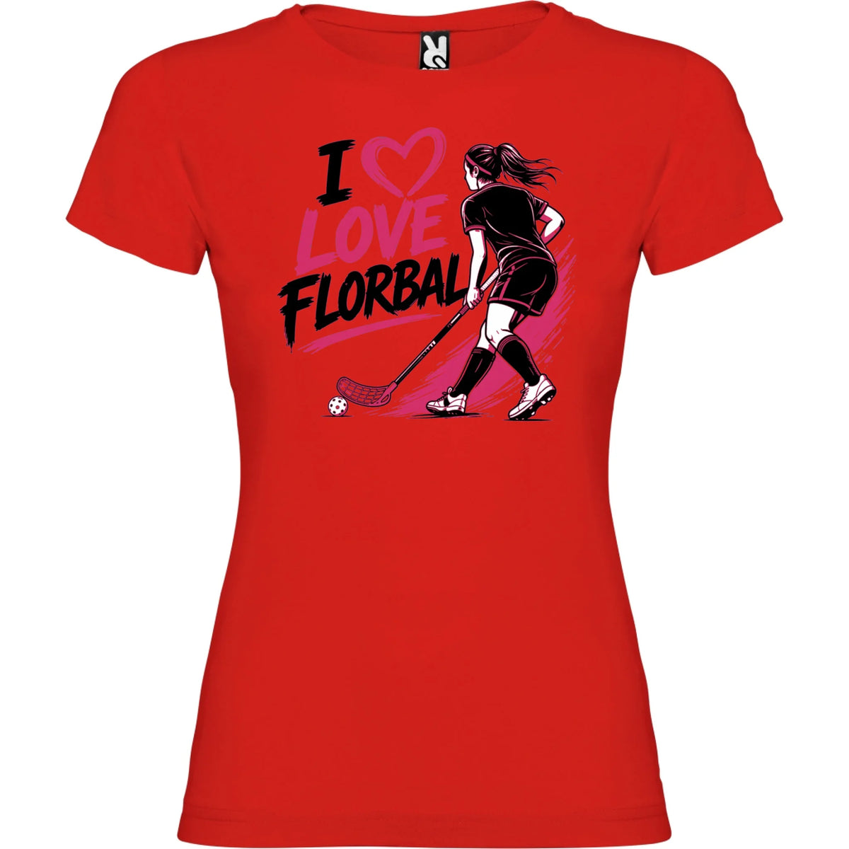 DÁMSKÉ TRIČKO I LOVE FLORBAL s možností dotisku jména, čísla, obrázku