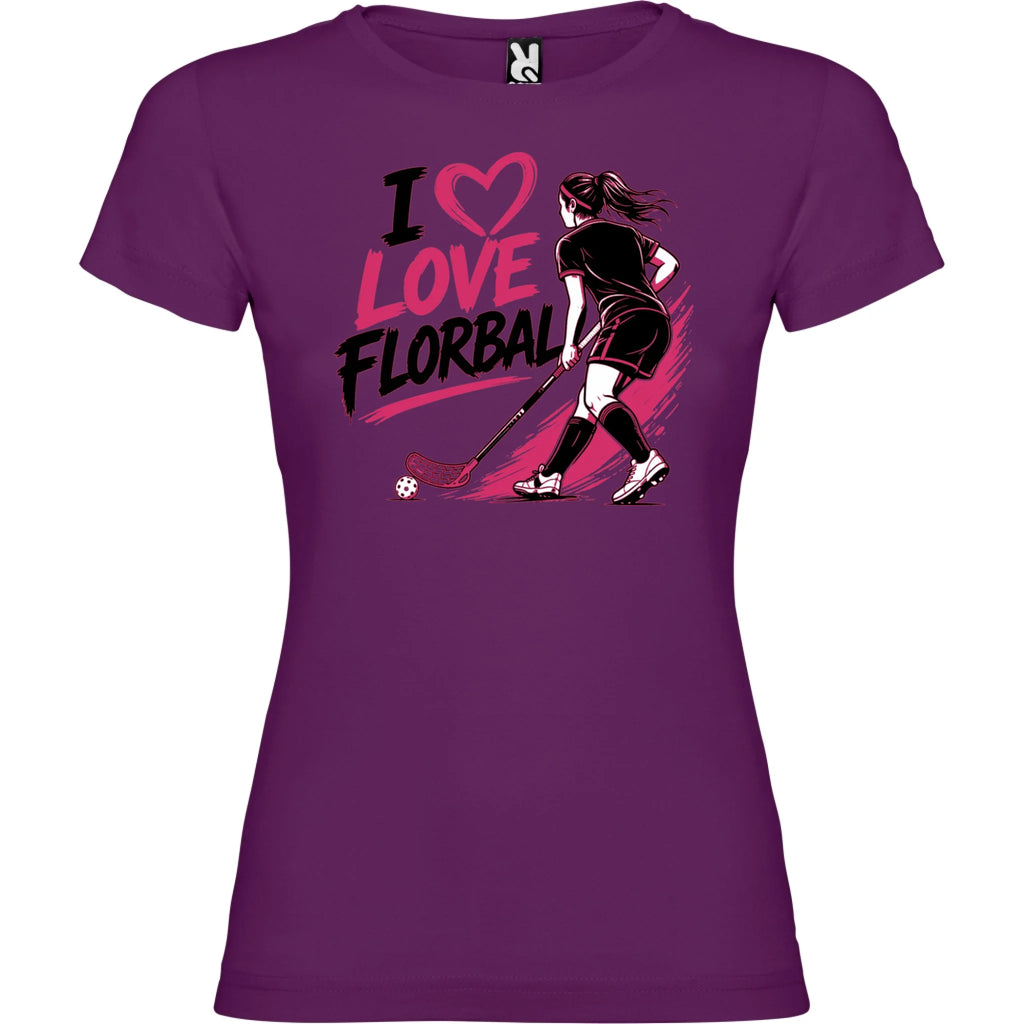 DÁMSKÉ TRIČKO I LOVE FLORBAL s možností dotisku jména, čísla, obrázku