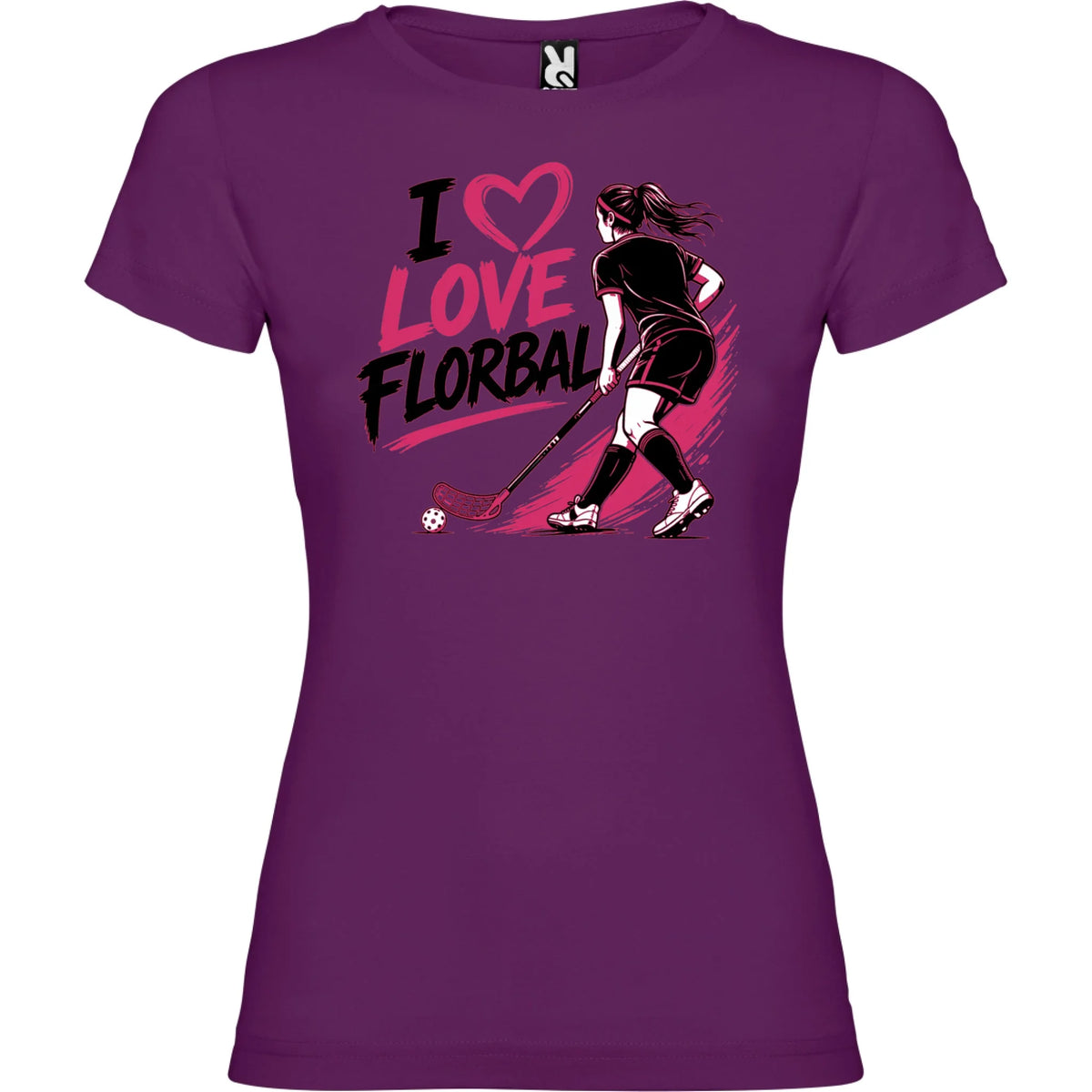 DÁMSKÉ TRIČKO I LOVE FLORBAL s možností dotisku jména, čísla, obrázku