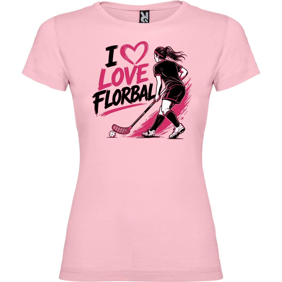 DÁMSKÉ TRIČKO I LOVE FLORBAL s možností dotisku jména, čísla, obrázku