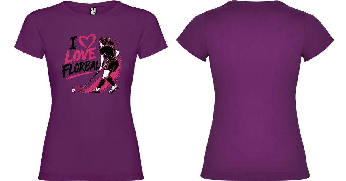 DÁMSKÉ TRIČKO I LOVE FLORBAL s možností dotisku jména, čísla, obrázku
