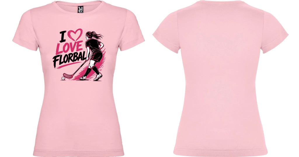 DÁMSKÉ TRIČKO I LOVE FLORBAL s možností dotisku jména, čísla, obrázku