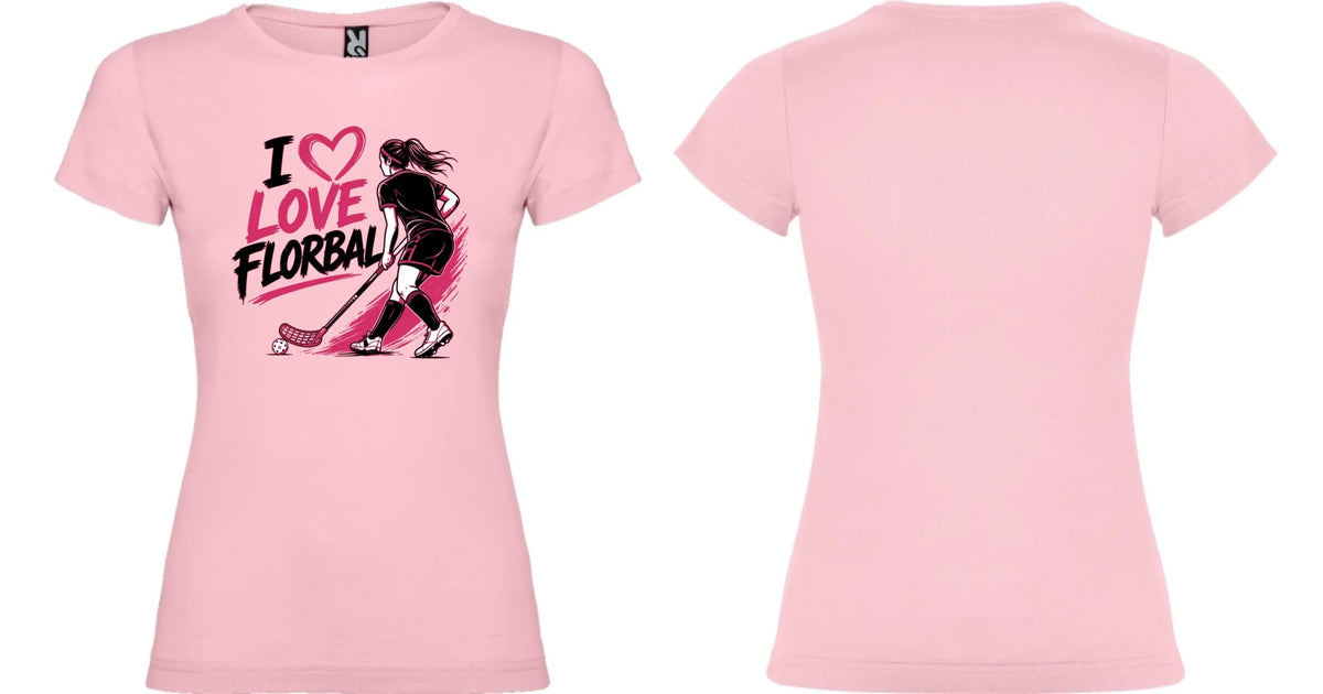 DÁMSKÉ TRIČKO I LOVE FLORBAL s možností dotisku jména, čísla, obrázku