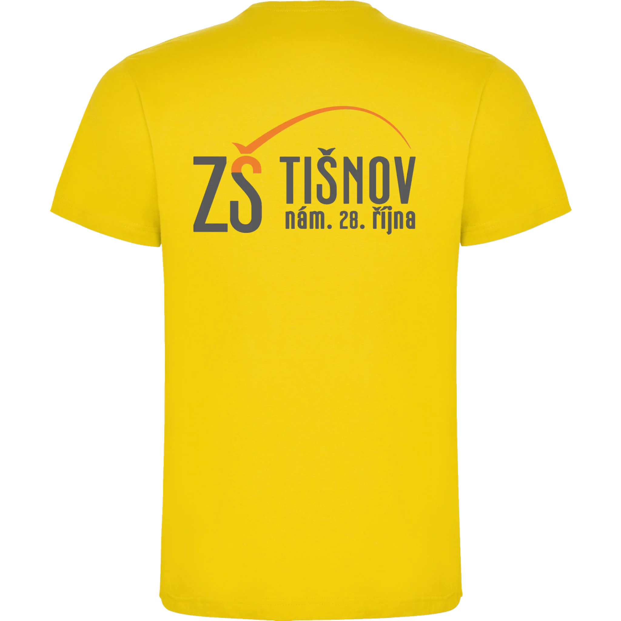 ZŠ Tišnov chlapecké tričko jen motiv na záda Žlutá