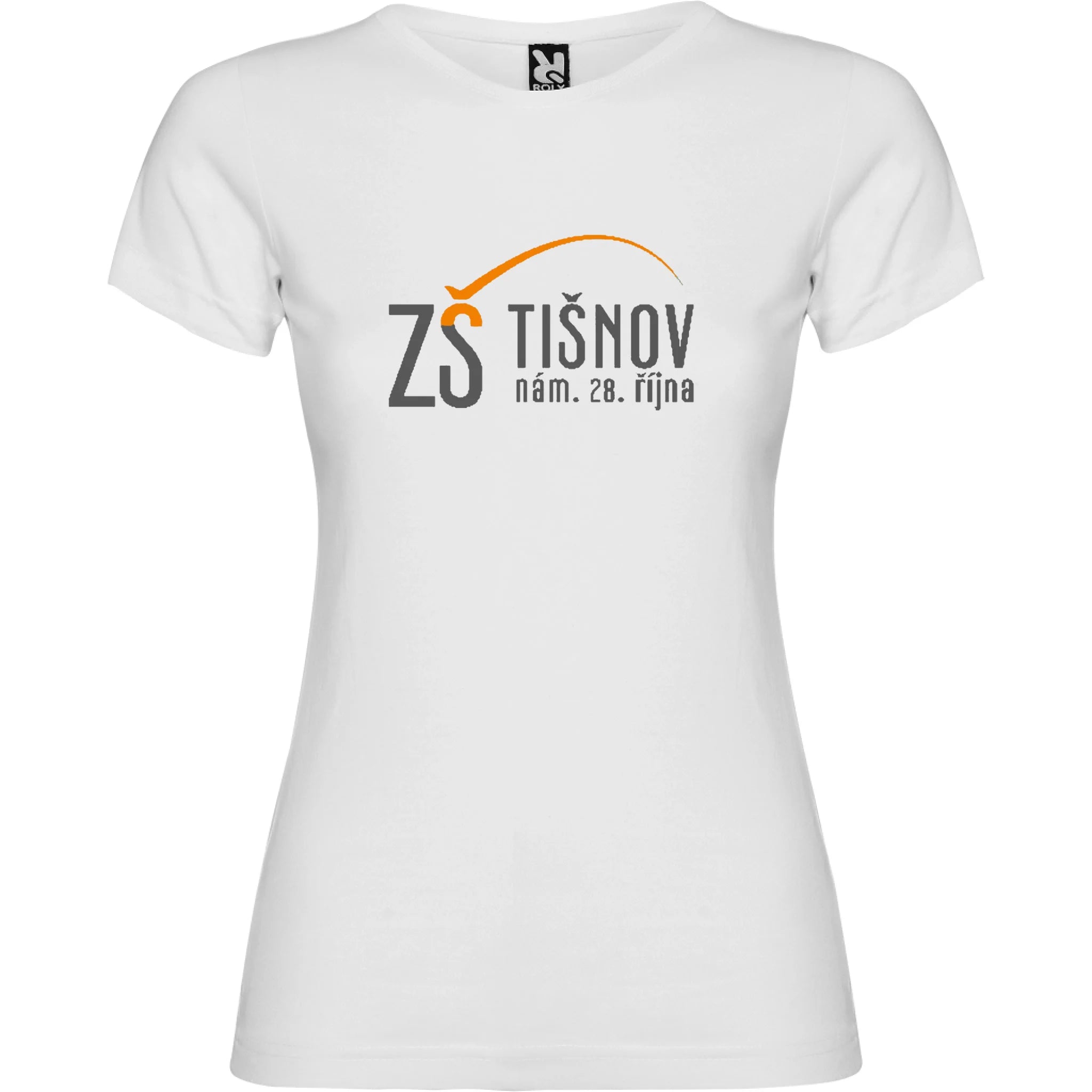 ZŠ Tišnov dívčí tričko jen motiv dopředu Bílá