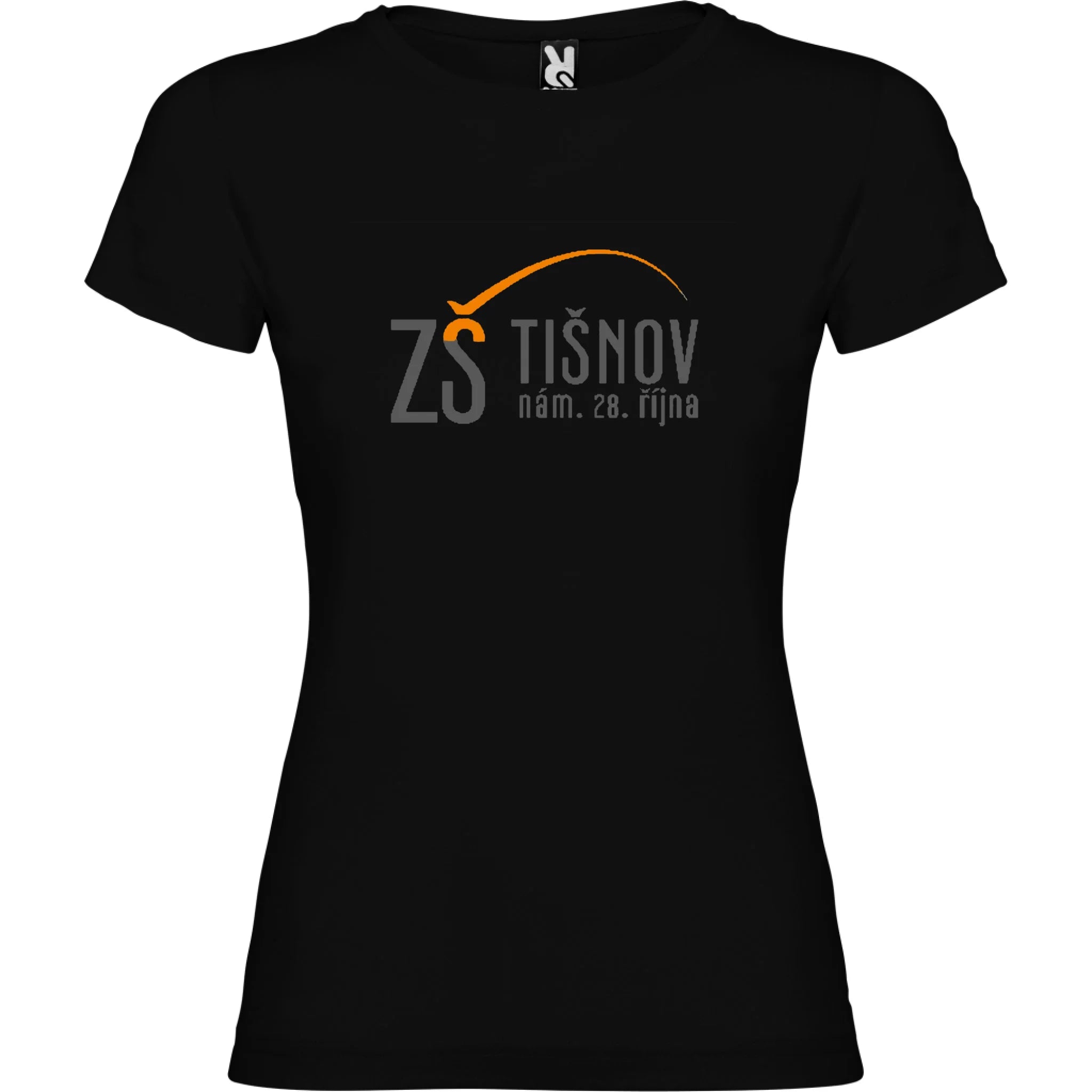 ZŠ Tišnov dívčí tričko jen motiv dopředu Černá