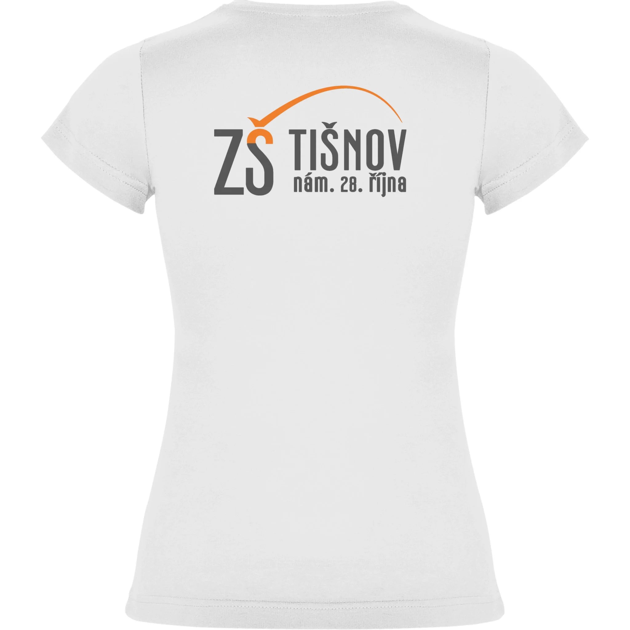 ZŠ Tišnov dívčí tričko jen motiv na záda Bílá