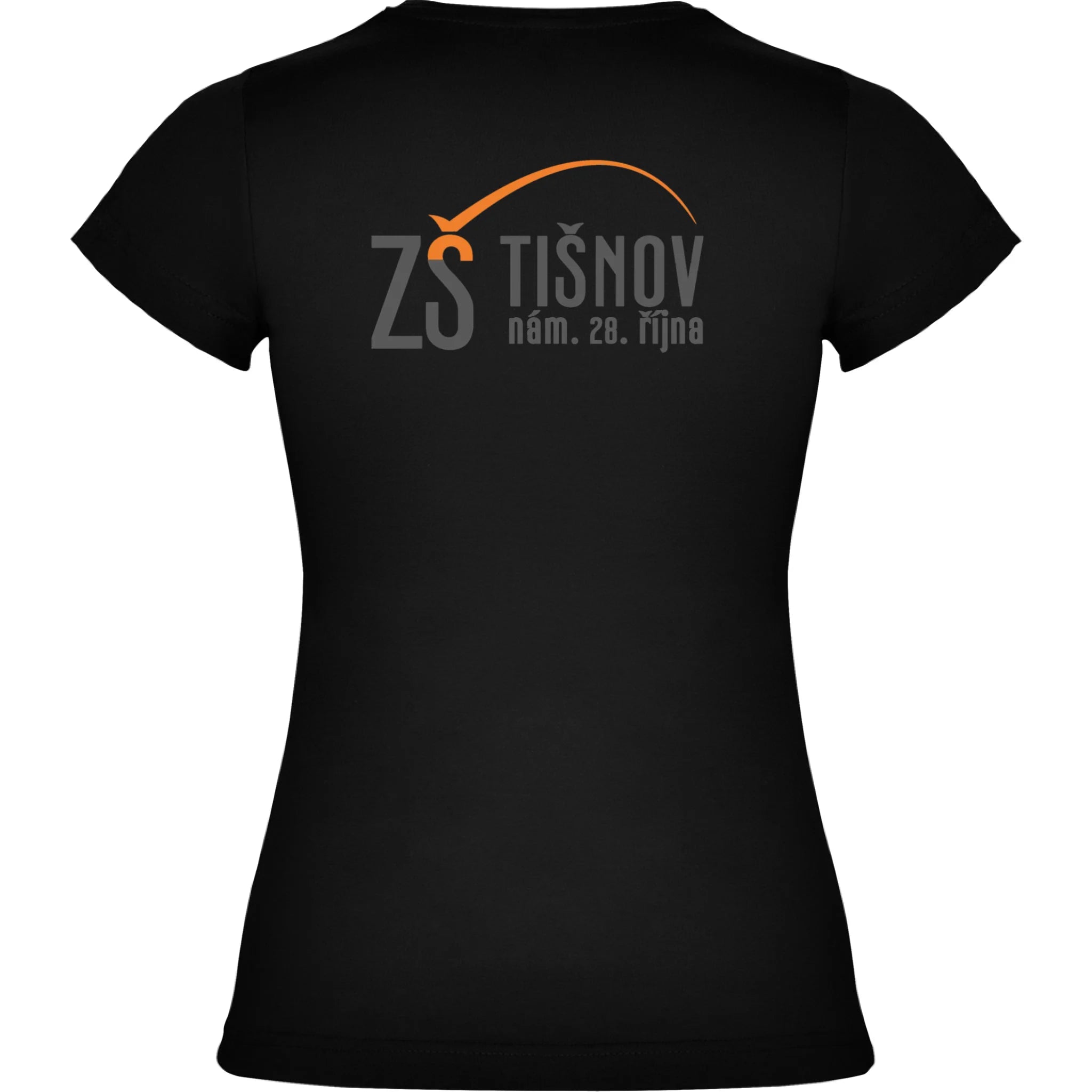 ZŠ Tišnov dívčí tričko jen motiv na záda Černá